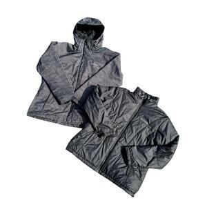 Columbia 3 in 1 Interchange Jacket Therma Coil 1X Women Black Gray Pattern 2 Pc